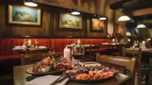 Romantic Dinner Barcelona – Cozy candlelit restaurant with gourmet charcuterie and wine