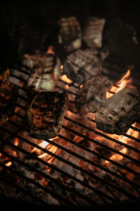 charcoal grilled beef ribs