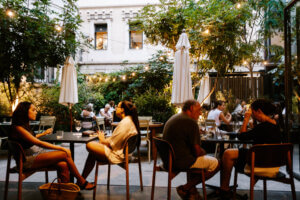 outdoor terrace restaurant Barcelona September